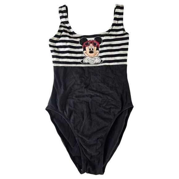 Vintage Mickey Mouse Black and White Swimsuit - Picture 1 of 3